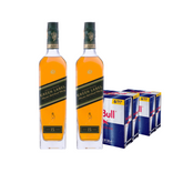 Combo 2 Whisky Johnnie Walker Green Label  750 ml + 12 Red Bulls