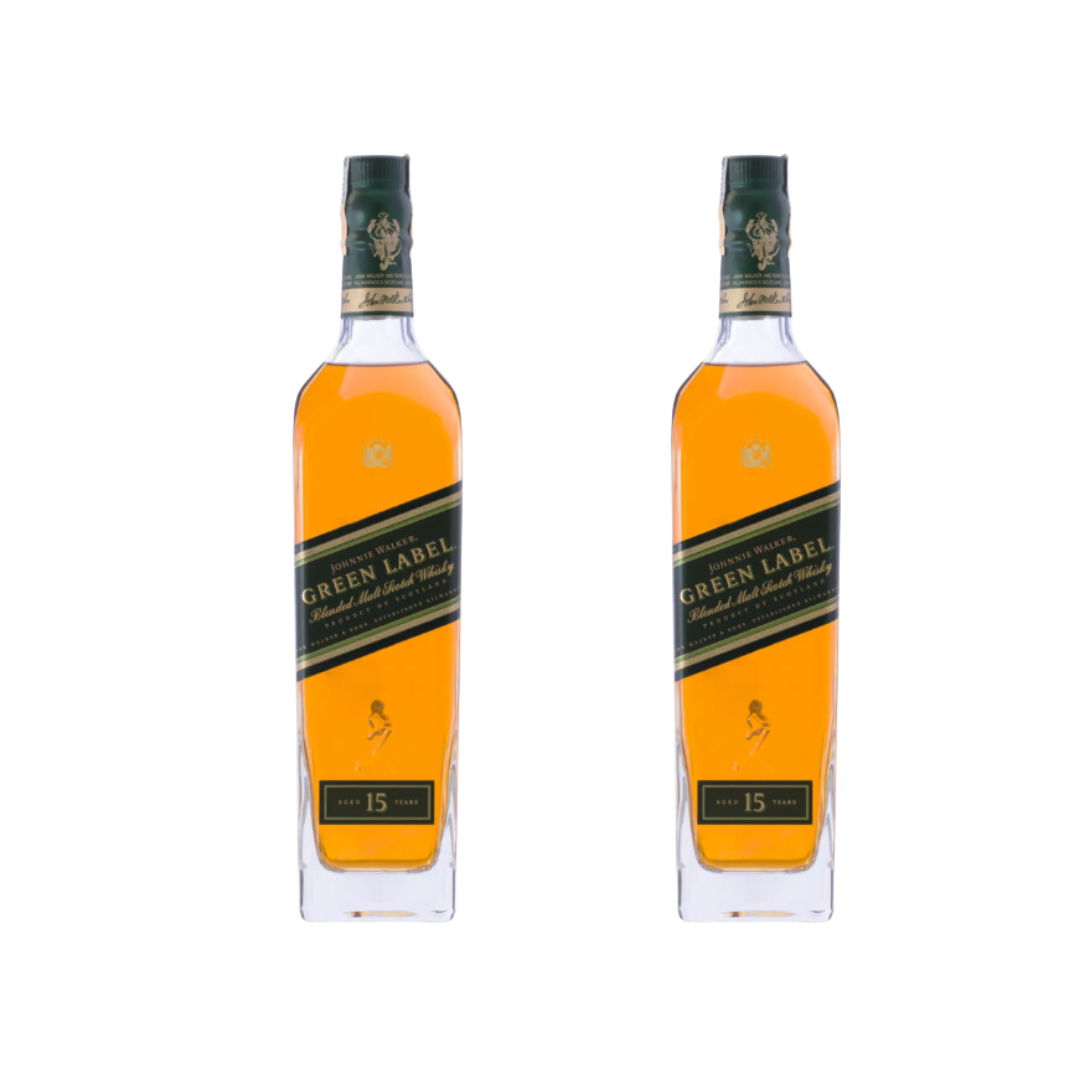 Combo 2 Whisky Johnnie Walker Green Label  750 ml + 12 Red Bulls